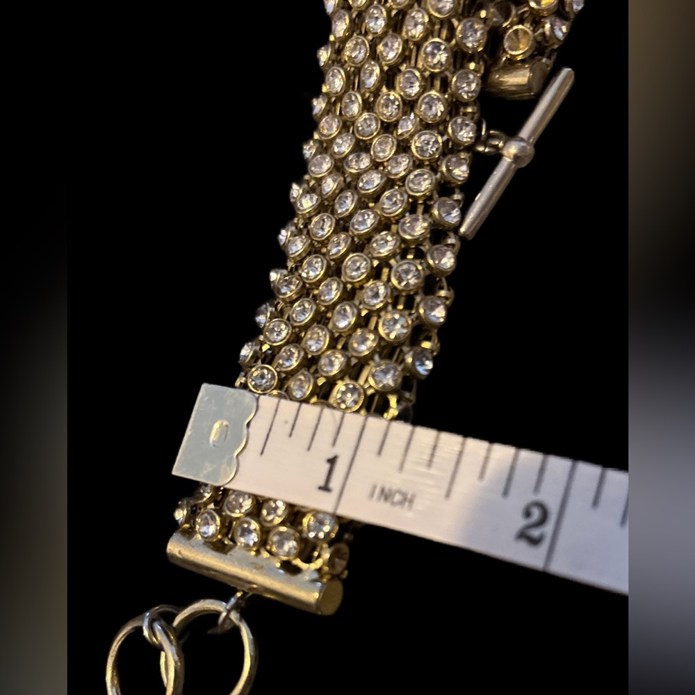 Art Deco Inspiration -  Vintage Silver & Rhinestone Bracelet - Picture 11 of 14